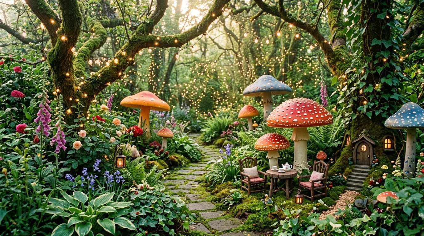 Stone Path Winding Through Planting
